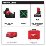 Milwaukee 3632-21 M12™ Green 360° 3-Plane Laser Kit - 7