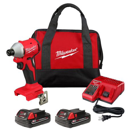 Milwaukee 3650-22CT M18 Compact Brushless 1/4" Hex Impact Driver Kit