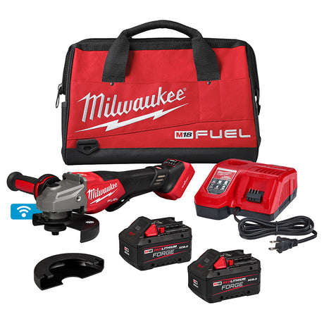 Milwaukee 3672-22 M18 FUEL 4-1/2"-6" Variable Speed Braking Grinder, Paddle Switch w/ ONE-KEY Kit