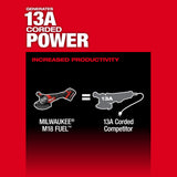 Milwaukee 3672-22 M18 FUEL 4-1/2"-6" Variable Speed Braking Grinder, Paddle Switch w/ ONE-KEY Kit - 5