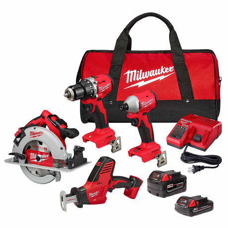 Milwaukee 3693-24CX M18 4-Tool Combo Kit