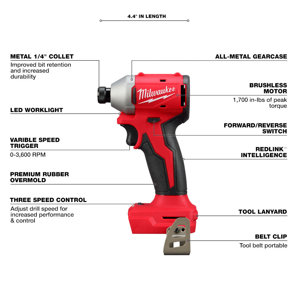 Milwaukee 3693-24CX M18 4-Tool Combo Kit - 5