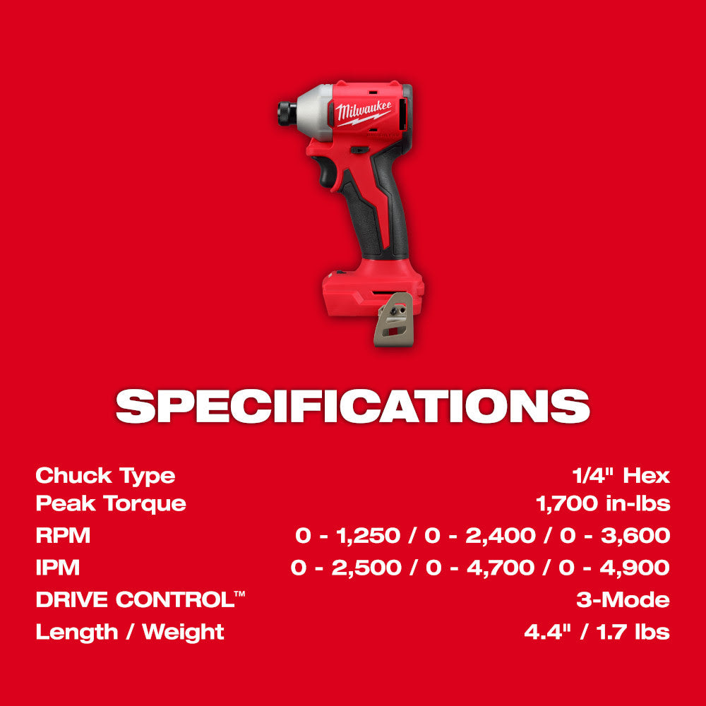 Milwaukee 3693-24CX M18 4-Tool Combo Kit - 10