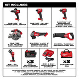 Milwaukee 3697-27 M18 Fuel 7-Tool Combo Kit - 16