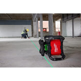 Milwaukee 3702-21 M18 Green Interior Rotary Laser Level Kit w/ Remote/Receiver & Wall Mount Bracket - 12