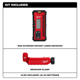 Milwaukee 3711 Red Exterior Rotary Laser Receiver - 2