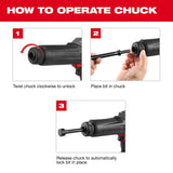 Milwaukee 3771-20 M18 FUEL Striker 0.401" Round Shank Cordless Hammer Chisel - 12