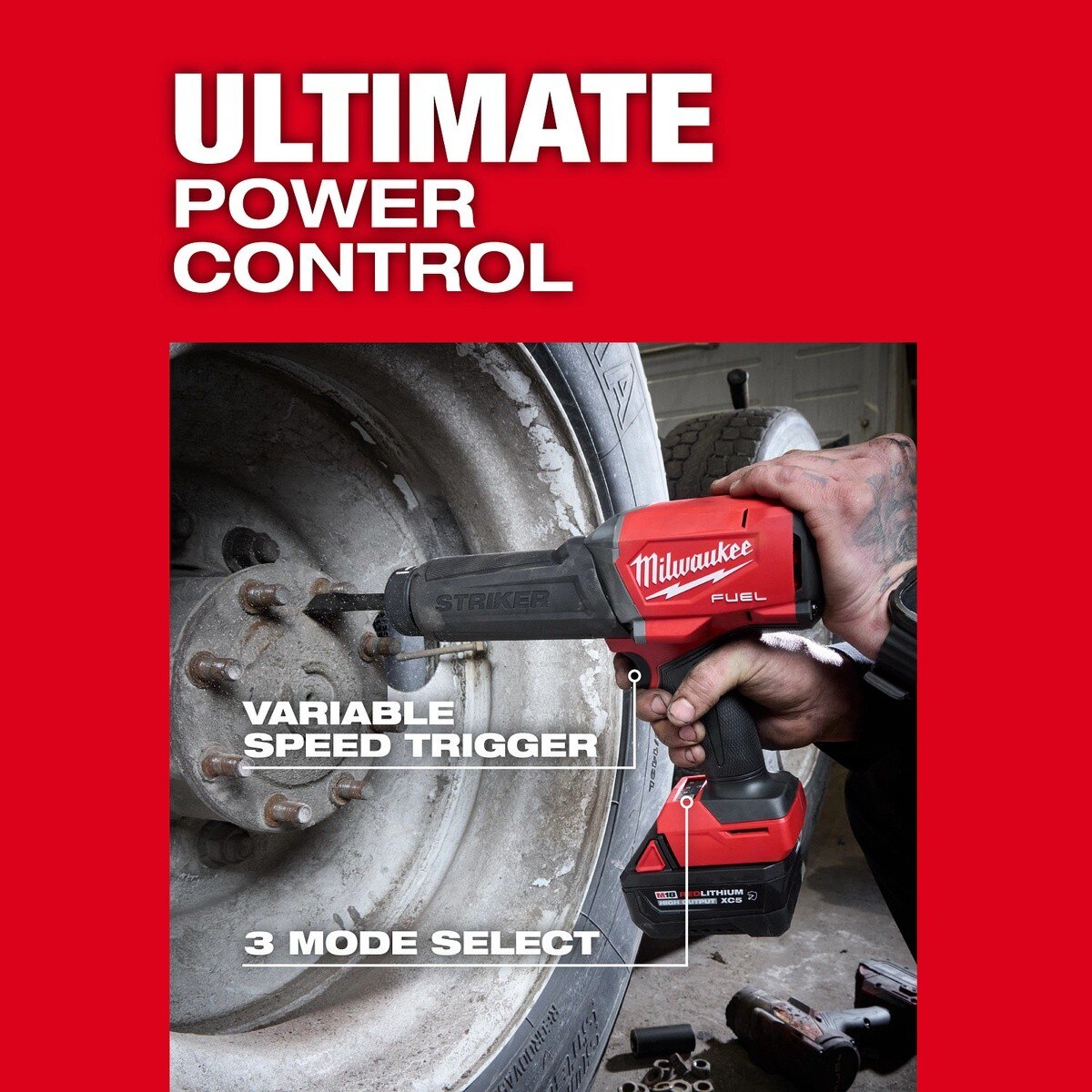 Milwaukee 3771-21 M18 FUEL STRIKER 7 Joule 18V Cordless Hammer Chisel Kit - 5