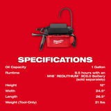 Milwaukee 3874-20 M18 Brushless Pipe Threading Oiler with Self Contained Basin for Cleaner Pipe Threading - 10