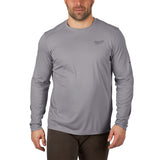 Milwaukee 415G-XL WORKSKIN Lightweight Performance Long Sleeve Shirt- Gray, XL - 2