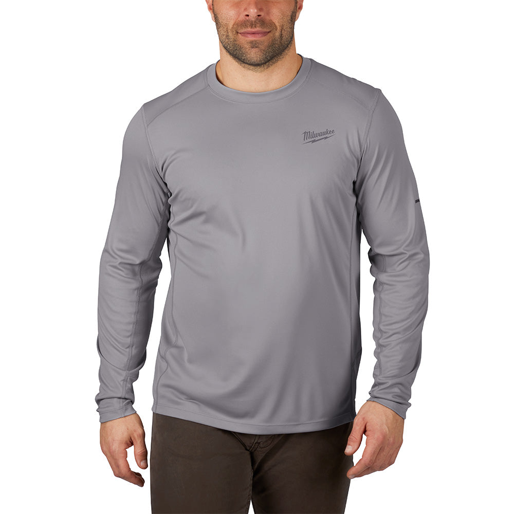 Milwaukee 415G-M WORKSKIN Lightweight Performance Long Sleeve Shirt- Gray, M - 2