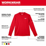 Milwaukee 415R WORKSKIN Lightweight Performance Shirt - Long Sleeve - Red - 4