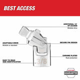 Milwaukee 42-04-9107 3/8" Drive Universal Joint with Chrome Plating - 2