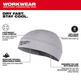 Milwaukee 425G WORKSKIN Warm Weather Hard Hat Liner - 3