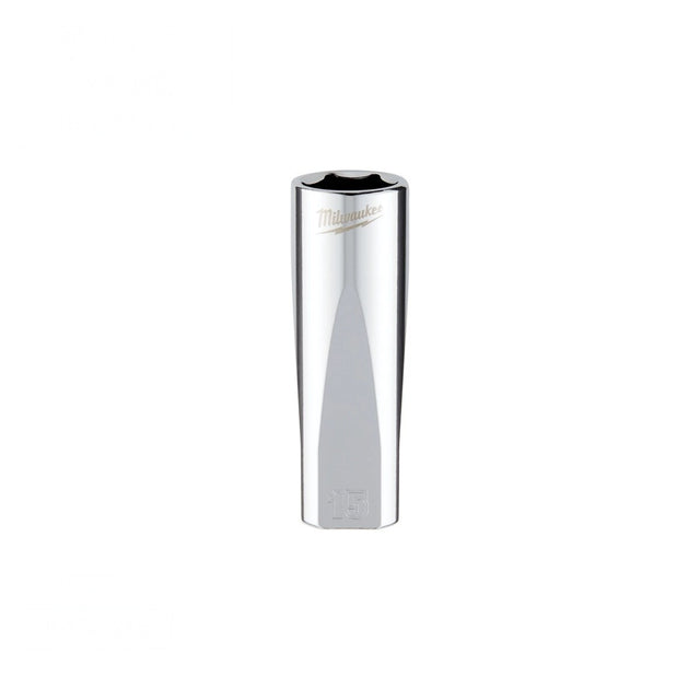 Milwaukee 45-34-0015 3/8" Drive 15 mm Metric Deep 6-Point Socket with Four Flat Sides