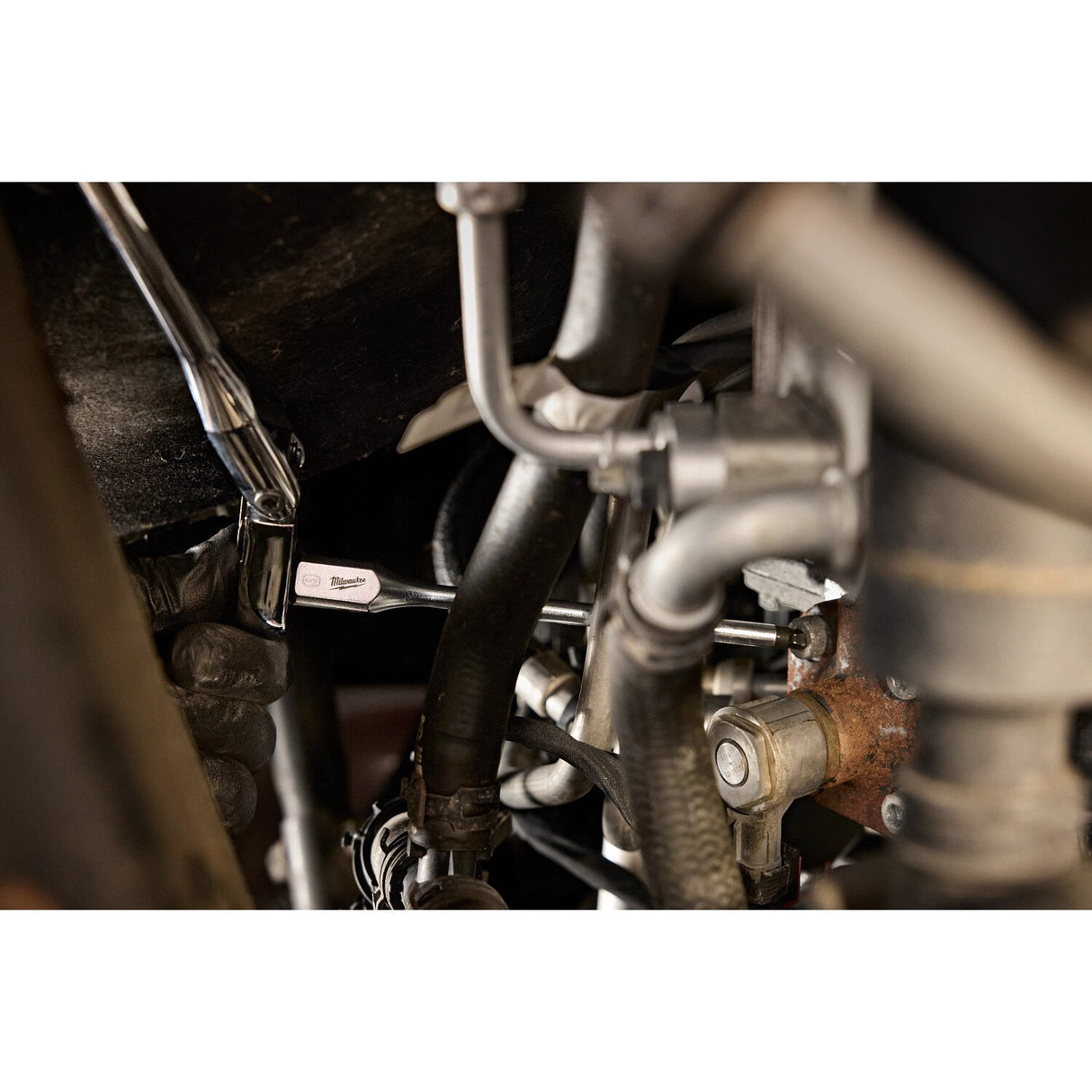 Milwaukee 45-34-1074 3/8" Drive 1/8" Long Hex Bit Socket with FOUR FLAT sides, 6" reach - 4