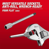 Milwaukee 45-34-1094 3/8" Drive 1/4" Long Ball End Hex Bit Socket with Anti-Roll Wrench-Ready Design - 3