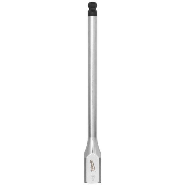 Milwaukee 45-34-1100 3/8" Drive 7mm Long Ball End Hex Bit Socket with Four Flat Sides (6" Long Reach)