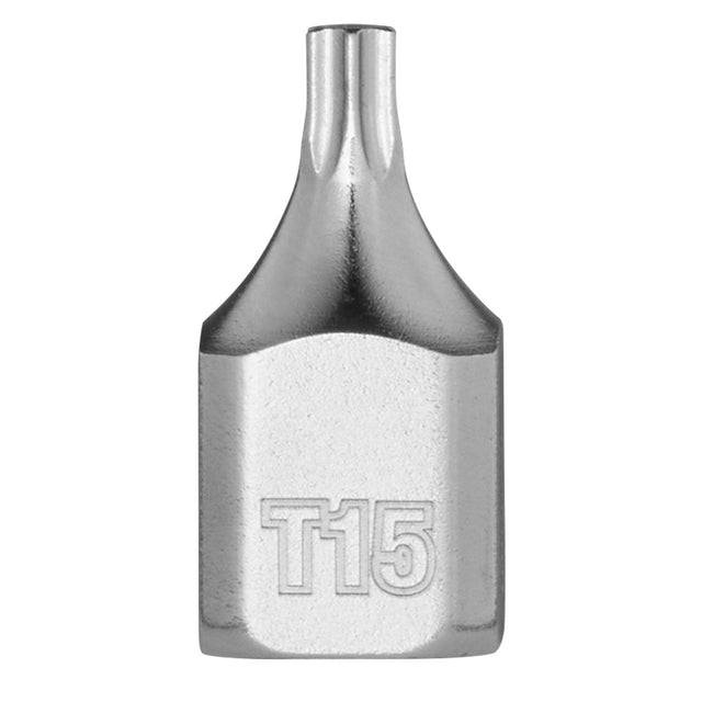 Milwaukee 45-34-1106 1/4" Drive T15 Low-Profile TORX Bit Socket with anti-roll wrench-ready flats (1 Piece)