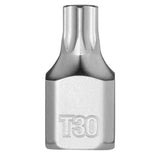 Milwaukee 45-34-1110 1/4 in. Drive T30 Low-Profile Torx Bit Socket for Tight Spaces (1 Pack)