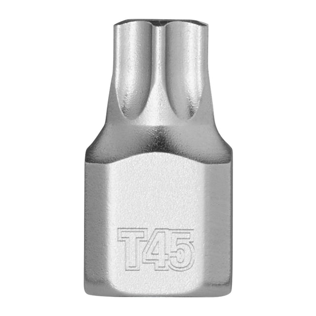 Milwaukee 45-34-1112 1/4 in. Drive T45 Low-Profile TORX Bit Socket with Four Flat Sides Anti-Roll Wrench-Ready