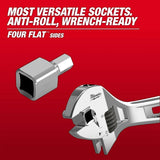 Milwaukee 45-34-1118 1/4" Drive 3/32" Low-Profile Hex Bit Socket with Four Flat Anti-Roll Wrench-Ready Design - 3