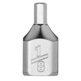 Milwaukee 45-34-1120 Low-Profile SAE Hex Bit Socket with FOUR FLAT Sides 1/4 in Drive 1/8 in