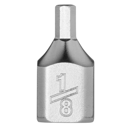 Milwaukee 45-34-1120 Low-Profile SAE Hex Bit Socket with FOUR FLAT Sides 1/4 in Drive 1/8 in