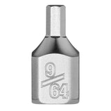 Milwaukee 45-34-1121 1/4" Drive 9/64" Low-Profile Hex Bit Socket with Anti-Roll FOUR FLAT Sides