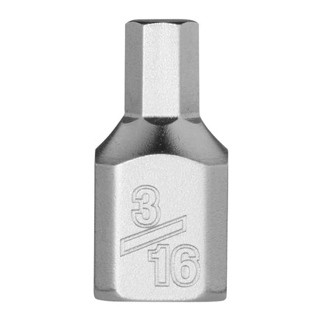 Milwaukee 45-34-1123 Low-Profile Hex Bit Socket 1/4 in. Drive 3/16 in. Hex Anti-Roll Sides