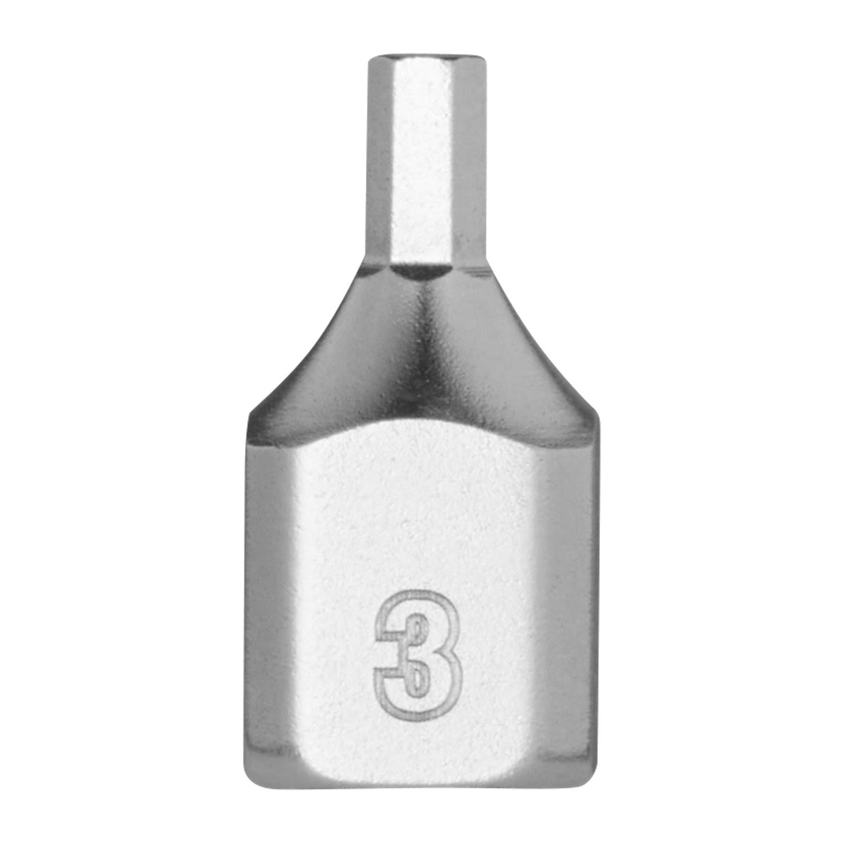 Milwaukee 45-34-1130 1/4" Drive 3mm Low-Profile Hex Bit Socket with Anti-Roll Wrench-Ready Sides