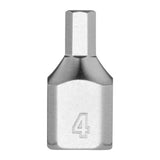 Milwaukee 45-34-1131 1/4 in. Drive 4mm Low-Profile Hex Bit Socket with FOUR FLAT Sides