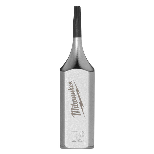 Milwaukee 45-34-1150 T8 Tamper Proof Torx Bit Socket 1/4-Inch Drive with Anti-Roll Four Flat Sides