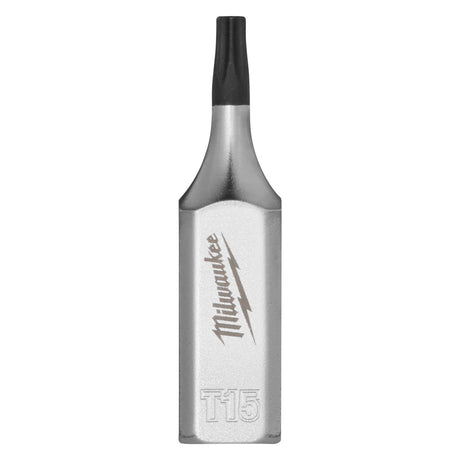 Milwaukee 45-34-1152 T15 Tamper Proof Torx Bit Socket 1/4 in. Drive Anti-Roll Flat Sides