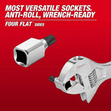 Milwaukee 45-34-1154 1/4" Drive T25 Tamper Proof Torx Bit Socket, Anti-Roll Wrench-Ready Design - 3