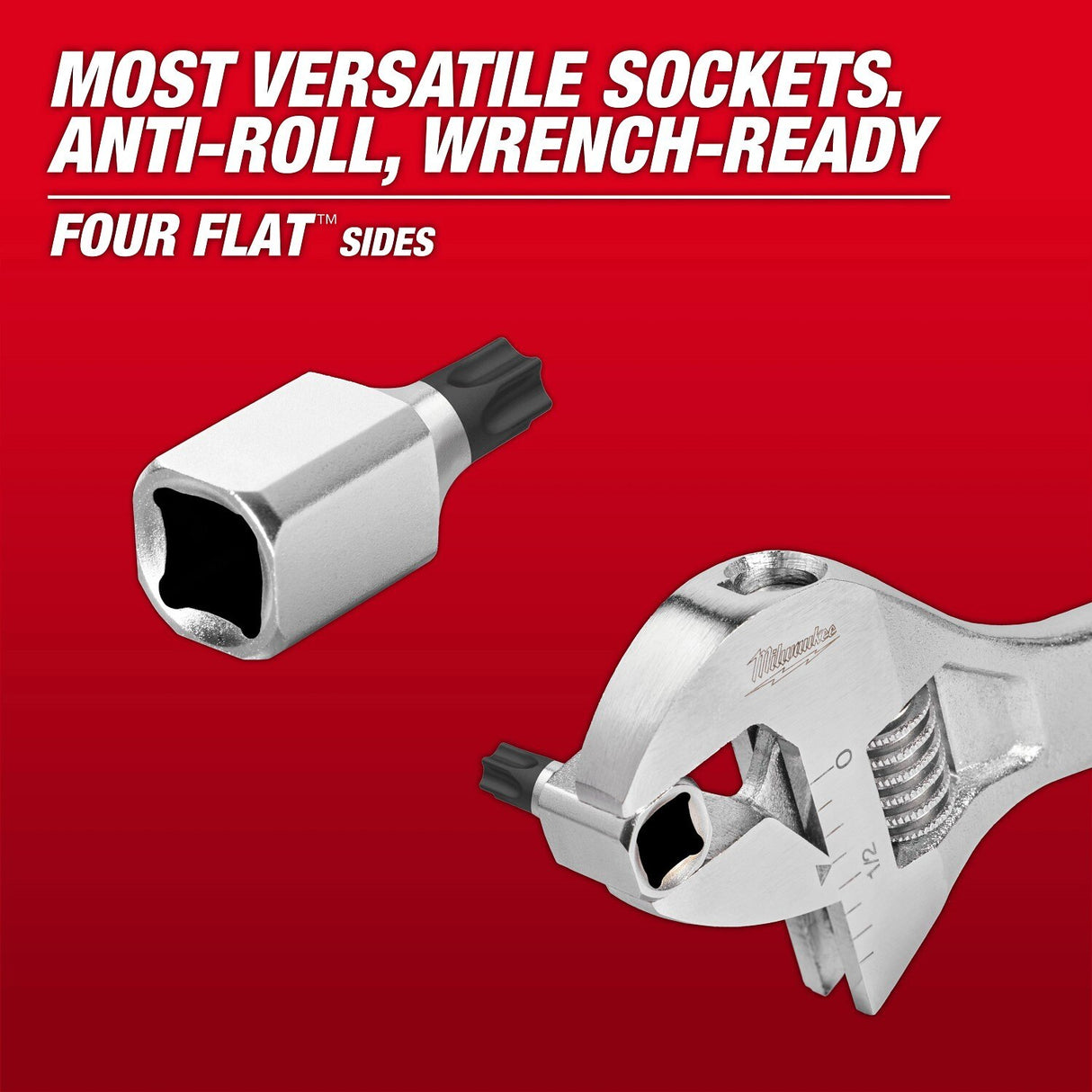 Milwaukee 45-34-1158 3/8 in Drive T45 Tamper-Proof Torx Bit Socket with Anti-Roll Wrench-Ready Sides - 3