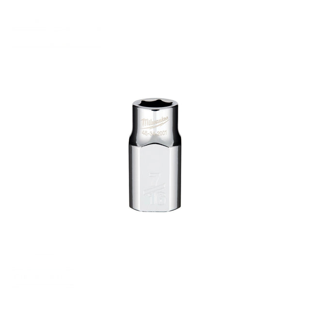 Milwaukee 45-34-2001 1/2" Drive 7/16" SAE 6-Point Socket with Four Flat Sides