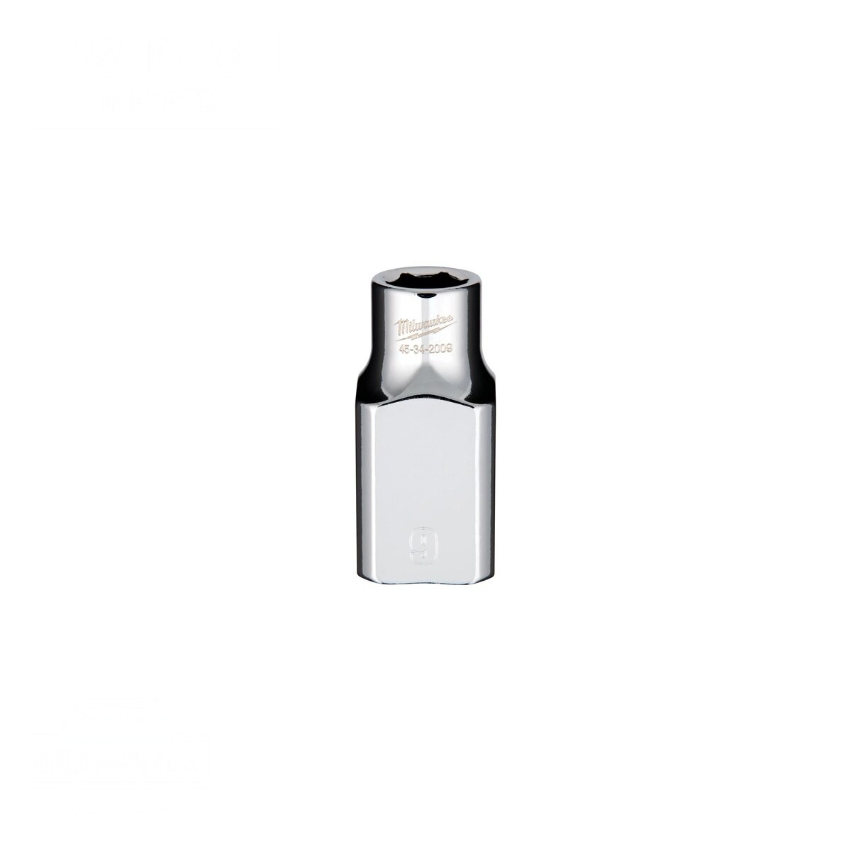 Milwaukee 45-34-2009 1-2" Drive 9 mm 6-Point Chrome Socket with Four Flat Sides