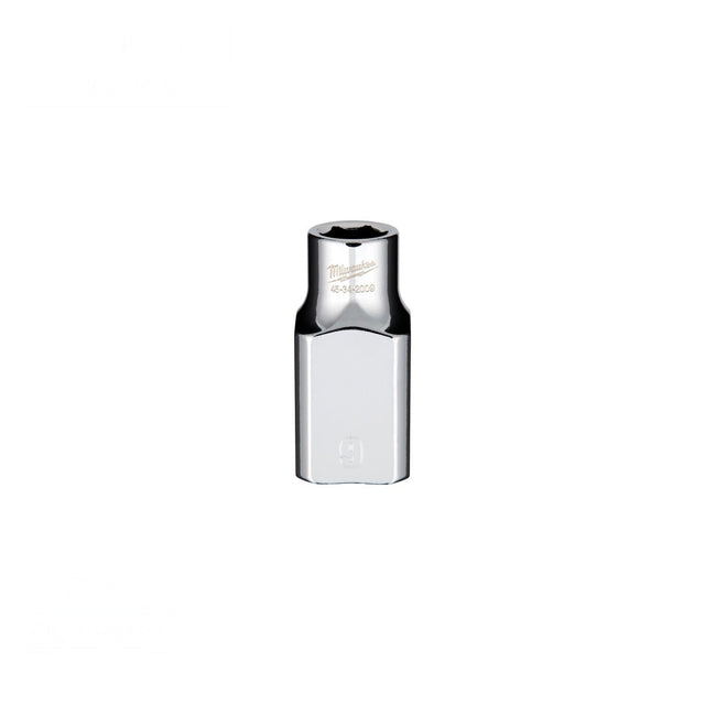 Milwaukee 45-34-2009 1-2" Drive 9 mm 6-Point Chrome Socket with Four Flat Sides