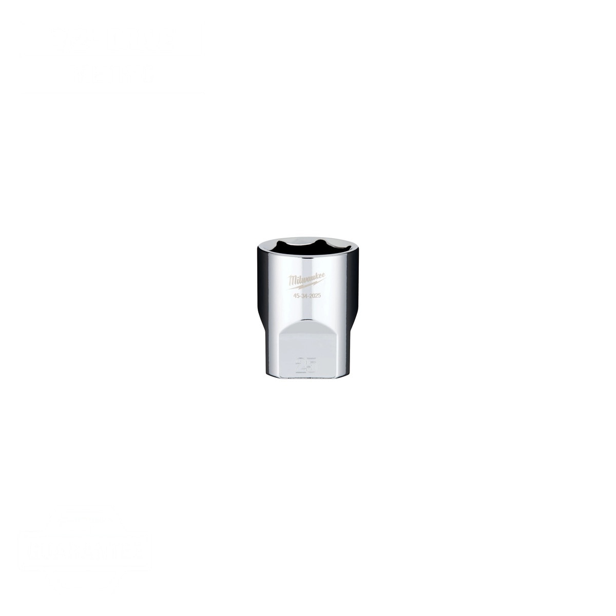 Milwaukee 45-34-2025 1/2" Drive 25 mm 6-Point Socket with Anti-Roll Flat Sides