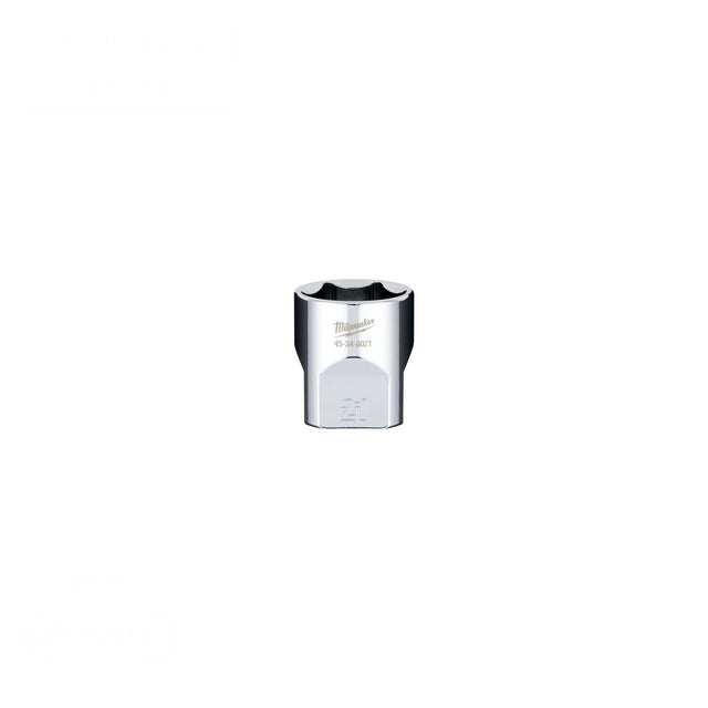 Milwaukee 45-34-8021 3/8" Drive 21mm 6 Point Chrome Socket with Four Flat Sides