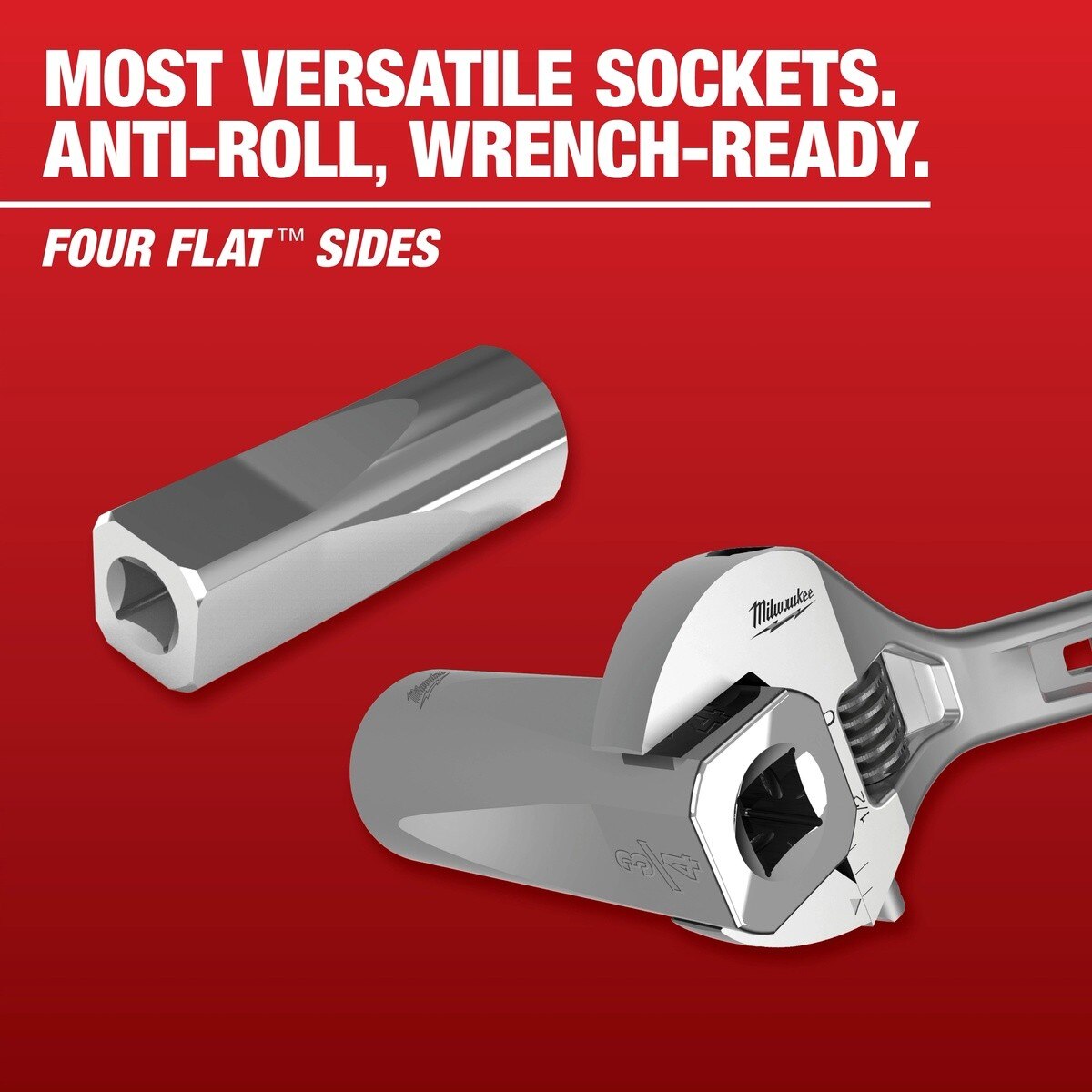 Milwaukee 45-34-9001 1/4" Drive 3/16" SAE 6-Point Socket with Four Flat Sides - 3