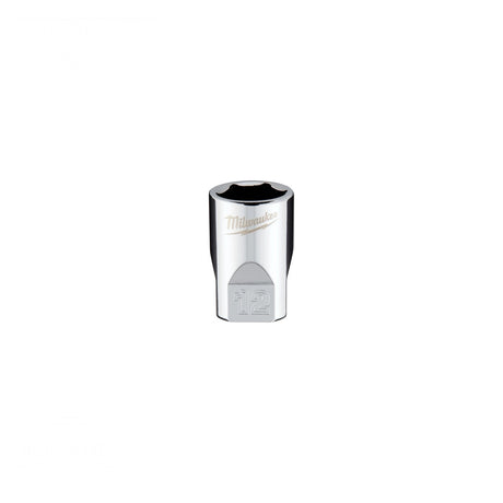 Milwaukee 45-34-9038 1/4" Drive 12 mm Metric 6-Point Socket with Four Flat Sides