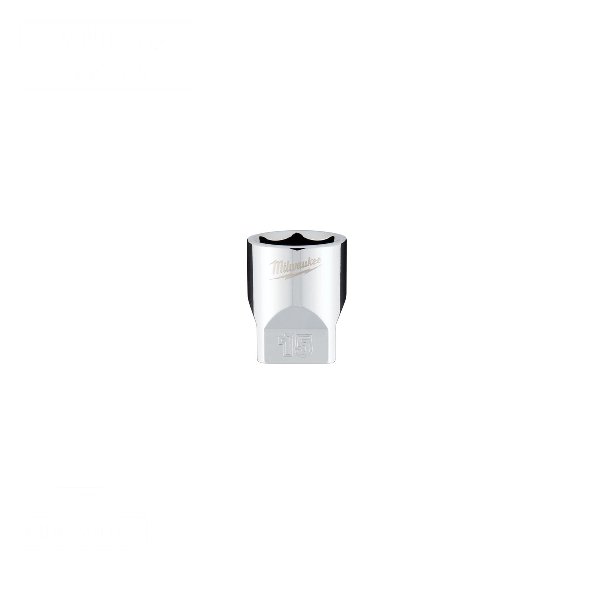 Milwaukee 45-34-9041 1/4" Drive 15 mm 6-Point Metric Socket with Four Flat Sides