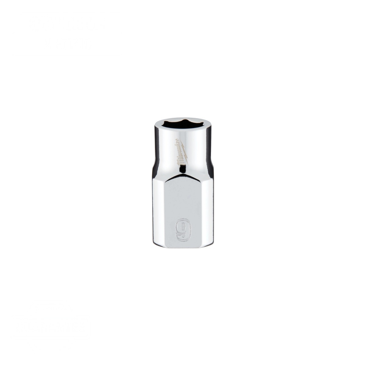 Milwaukee 45-34-9079 3/8" Drive 9mm 6-Point Metric Socket with Four Flat Sides Anti-Roll Design
