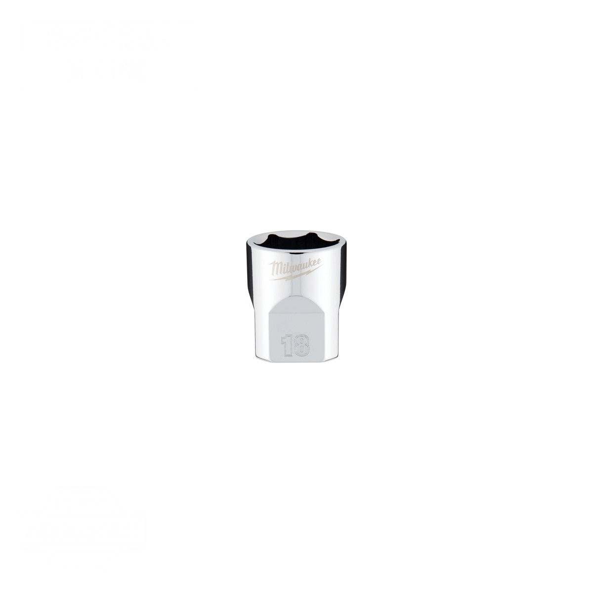Milwaukee 45-34-9088 3/8" Drive 18mm Metric 6-Point Socket with Four Flat Sides