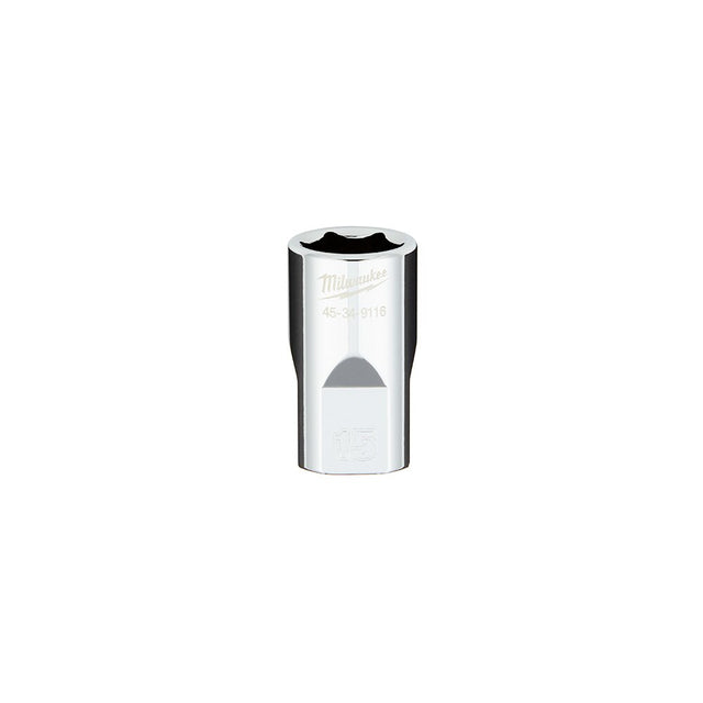 Milwaukee  45-34-9116 1/2" Drive 15mm Metric 6-Point Socket with FOUR FLAT™ Sides