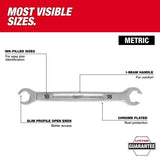 Milwaukee 45-96-8350 9mm X 11mm Double End Flare Nut Wrench - 2