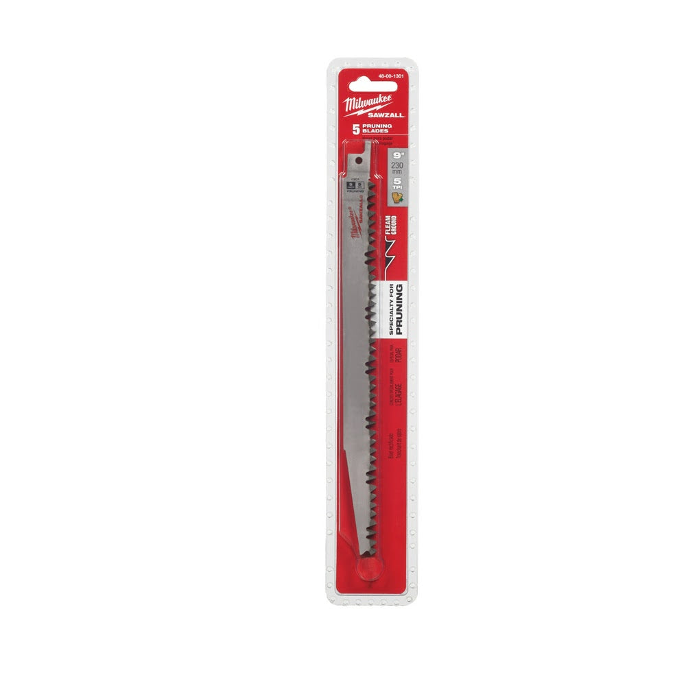 Milwaukee 48-00-1301 Sawzall Blade Wood 5 Teeth per Inch 9-Inch Length, 5 Pack - 6