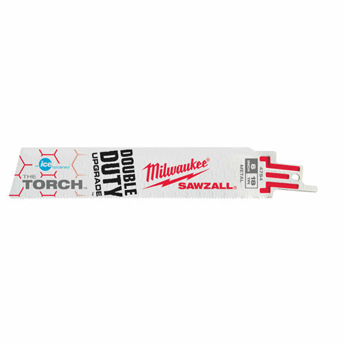 Milwaukee 48-00-4784 Sawzall Blade 18 Teeth per Inch 6-Inch Length Ice Hardened Torch 5 Pack - 3